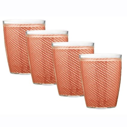 Picture of Kraftware Corp 38414 Fishnet 14 oz. Brick Doublewall Drinkware Glass- Set of 4