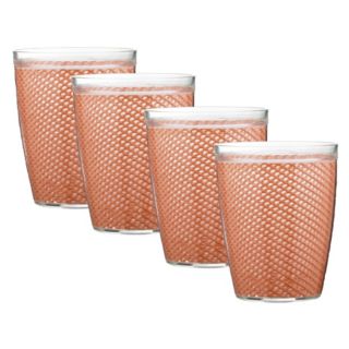 Picture of Kraftware Corp 38714 Fishnet 14 oz. Toffee Doublewall Drinkware Glass- Set of 4