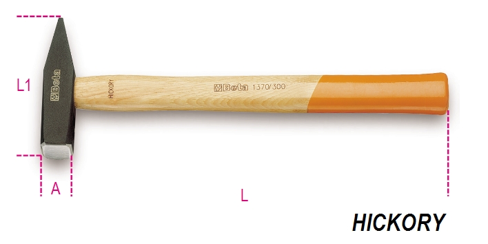 1370 Engineer's Hammer, Hickory Wood Handle, 7 oz.