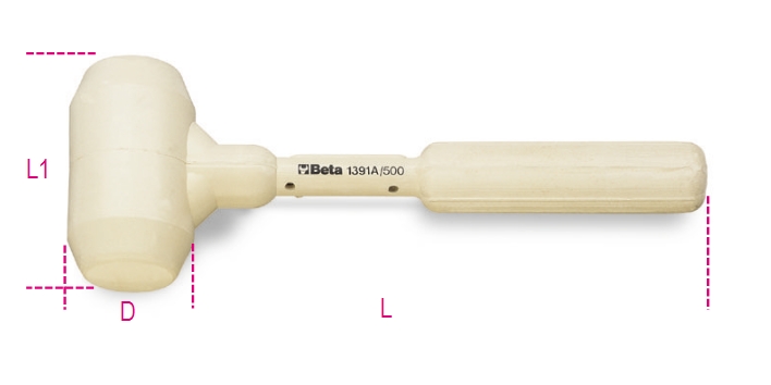 Beta Tools 013910210, 1391A Entirely Covered with Dead-blow Hammer (Pack of 5 pcs)