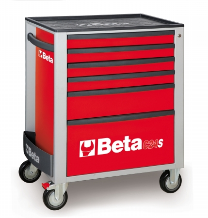 Picture of Beta Tools USA 024002063 C24S 6-R Mobile Roller Cab 6 Drawers  Red