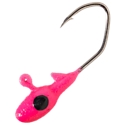 Overbite Sickle Moa Glo JigHead - Mo Glo Pink