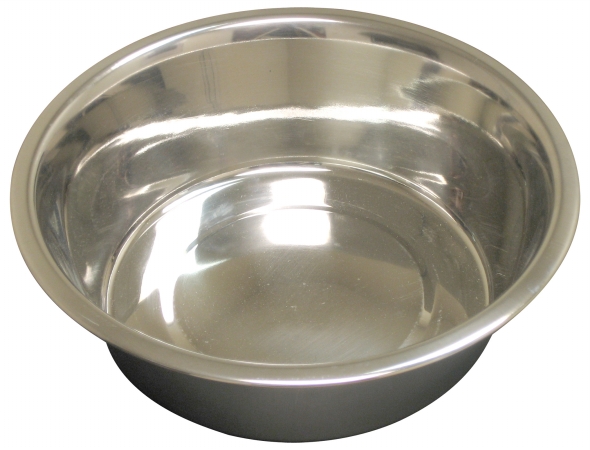 Picture of QT Dog 3544 Embossed Rim Medium 2 qt Stainless Steel Feeding Bowl