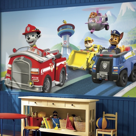Picture of RoomMates JL1389M Paw Patrol X - Large Chair Rail Prepasted Mural &amp; Ultra Strippable- 6 x 10.5 ft.
