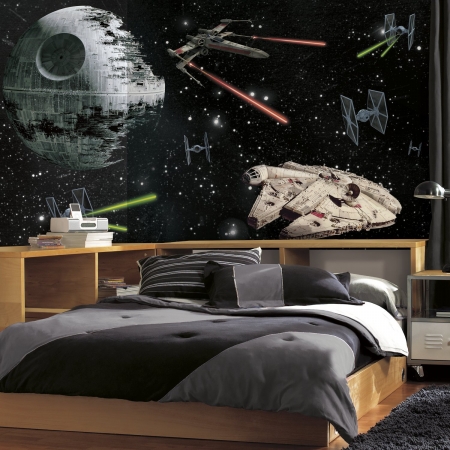 Picture of RoomMates JL1399M Star Wars Vehicles X - Large Chair Rail Prepasted Mural &amp; Ultra Strippable- 6 x 10.5 ft.