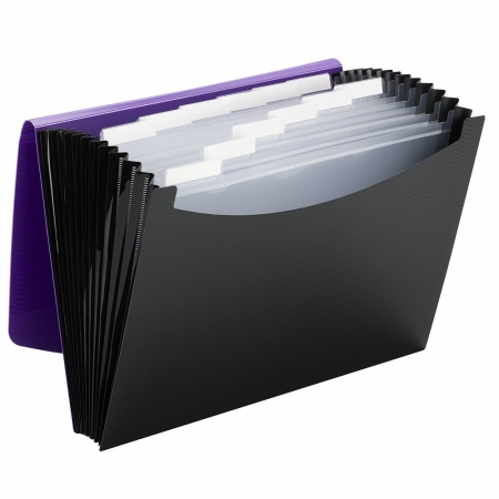 Picture of Smead 70862 Poly Frequency Expanding File&#44; Purple & Black
