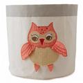 Little Acron F13S05 Small Baby Orange Owl Bin Little Acron F13S05 Small Baby Orange Owl Bin