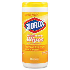 Clorox CLO01594CT Lemon Fresh Disinfecting Wipes 12 Per Carton