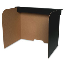 Picture of Flipside Products FLP61852 Fold & Lock Desktop Privacy Screen- Black & Brown - 24 Per Pack - 12 x 47 in.
