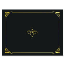 Gold Foil Border Certificate Holder- Black & Gold - 5 Per Pack