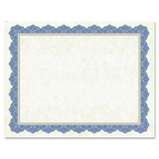 Drama Blue Border Blank Certificates, 15 Per Pack