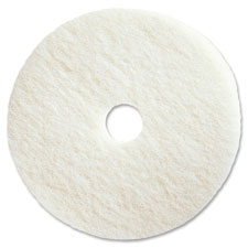 Polishing Floor Pad, White - 5 Per Carton - 20 in.
