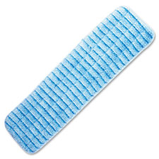 Microfiber Flat Wet Mop, Blue - 12 Per Bag - 5 W in.