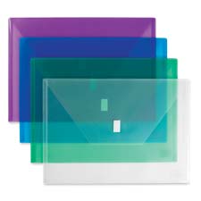 Hook & Loop Closure Poly Envelopes- Green