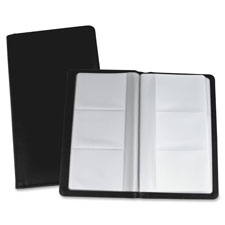 Picture of Lorell LLR01030 Business Card Storage Holder- Black & Clear - 0.7 x 4.8 x 7 in.
