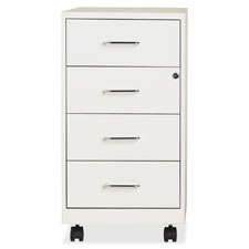 Picture of Lorell LLR19537 4-Drawer Mobile Storage Cabinet&#44; 26.5 in.
