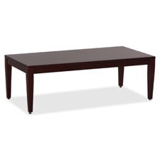 Picture of Lorell LLR59544 Mahogany Finish Solid Wood Coffee Table