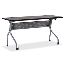 Picture of Lorell LLR60729 Espresso & Silver Training Table&#44; Black