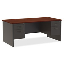 Picture of Lorell LLR79166 Mahogany Laminate & CCL Modular Desk Series