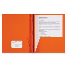 Picture of Sparco SPR78541 Two-Pocket 3-Prong Leatherette Portfolio- Orange - 25 Per Box