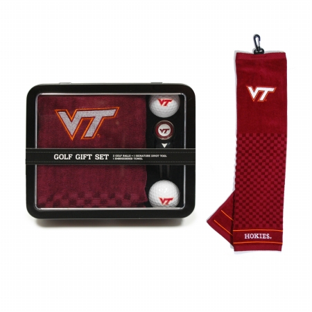 25578 Virginia Tech NCAA Embroidered Towel Tin Gift Set