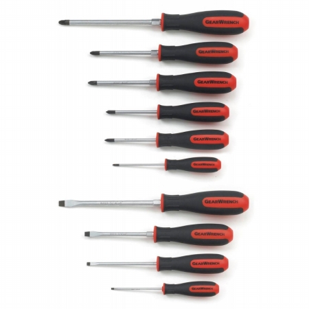 329-80060 Combination and Pozidriv Dual Material Screwdriver Set