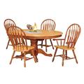 Sunset Trading 5 Piece Pedestal Butterfly Leaf Dining Set with Two Comfort Arm Chairs Sunset Trading 5 Piece Pedestal Butterfly Leaf Dining Set with Two Comfort Arm Chairs