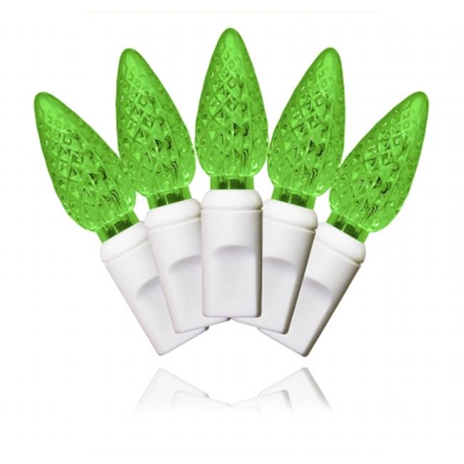 Queens of Christmas S-35C6GR-4W 35 Count Green Decorative LED Light 4 in. Spa...