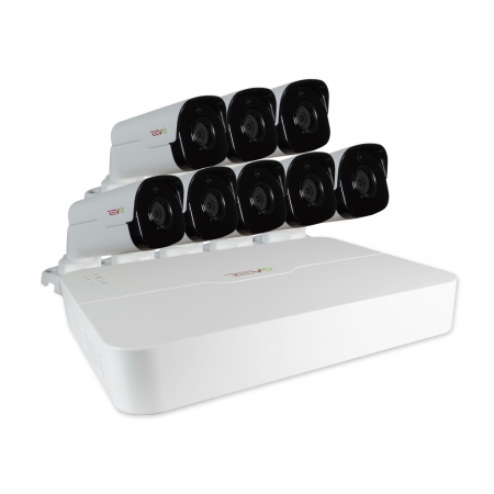 RU81B8G-2T Ultra HD 8 in 2TB NVR Surveillance System with 8 x 4 Megapixel Bullet Cameras- White