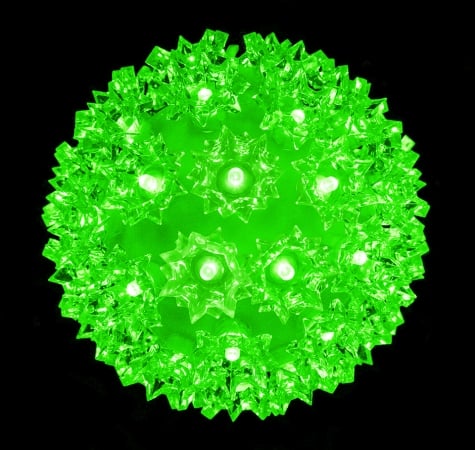 7.5 in. Sphere 100 MM Green LEDs