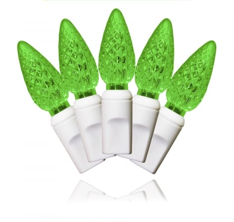 35 Count Green Decorative LED Light 4 in. Spacing