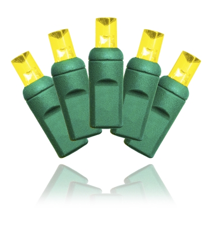 50 Count Yellow Twinkle Decorative LED Light Set with 6 in. Spacing