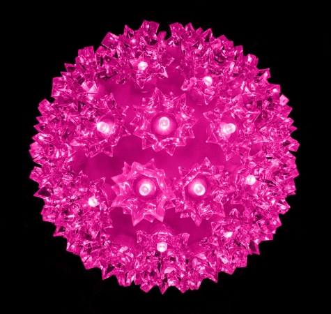 6 in. Decorative Sphere Pink LED Light
