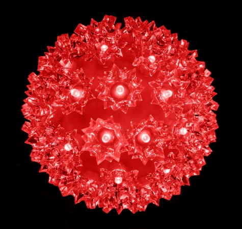 6 in. Decorative Sphere Red LED Light