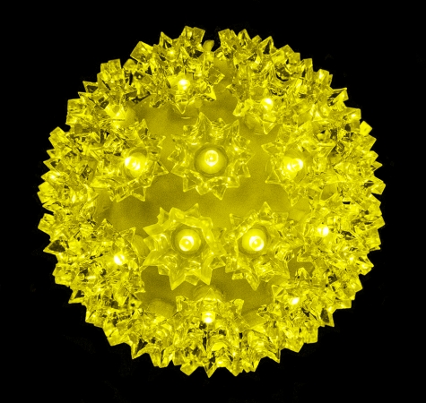 6 in. Decorative Sphere Yellow LED Light - Yellow - 6in.