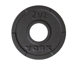 G2 Olympic Dual Grip Thin Line Cast Iron Plate, Black - 2.5 lbs
