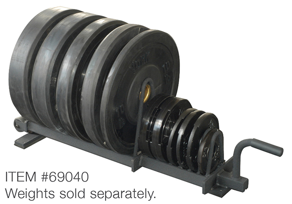 Picture of York Barbell 69040 Half Set Horizontal Plate Rack- Black