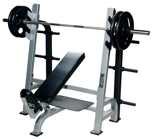 Olympic Incline Bench with Gun Racks- White