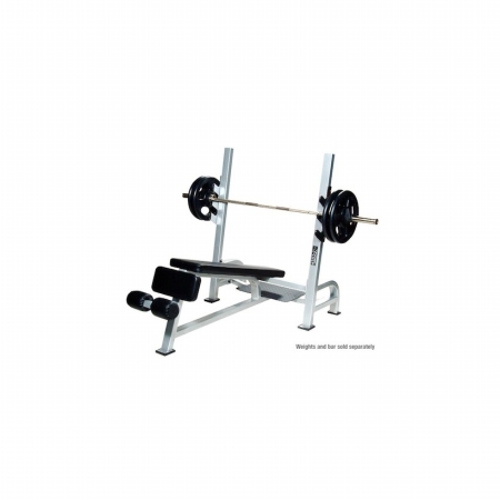 Olympic Decline Bench with Gun Racks, White