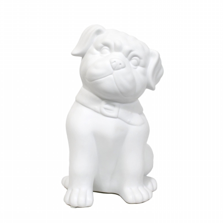 Picture of All The Rages LT3212-WHT Simple Designs Porcelain Puppy Dog Table Lamp- White