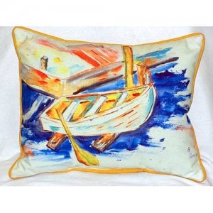 Betsys Row Boat Indoor & Outdoor Throw Pillow - 20 x 24 in.
