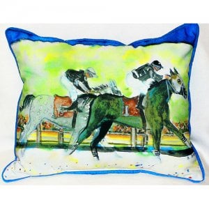 Close Race Indoor & Outdoor Throw Pillow, 20 x 24 in.