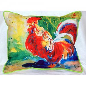 Red Rooster Indoor & Outdoor Throw Pillow - 20 x 24 in.
