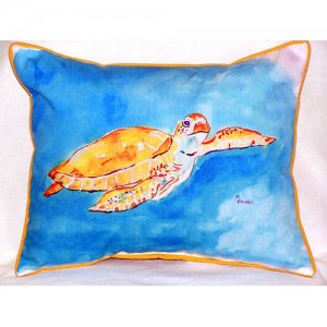 Brown Sea Turtle Throw Pillow- 20 x 24 in.