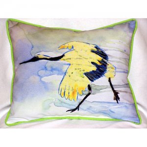Yellow Crane Indoor & Outdoor Throw Pillow, 16 x 20 in.