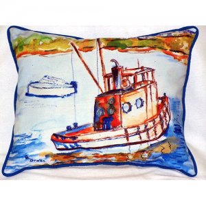 Rusty Boat Indoor & Outdoor Throw Pillow- 20 x 24 in.