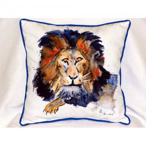 Lion Indoor & Outdoor Throw Pillow- - 22 x 22 in.
