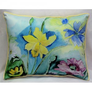 Betsys Florals Throw Pillow- 20 x 24 in.