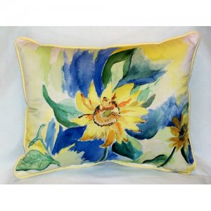 Betsys Sunflower Throw Pillow- 20 x 24 in.