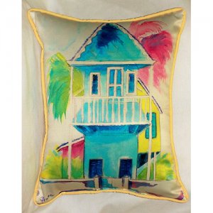 W. Palm Hut Blue Throw Pillow- 20 x 24 in.